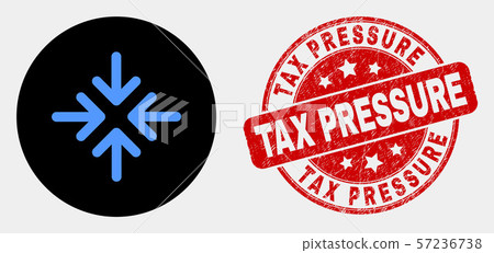 Vector Meeting Point Arrows Icon and Scratched Tax Pressure Stamp Seal Vector Meeting Point Arrows Icon and Scratched Tax Pressure Stamp Seal 57236738