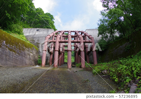Shinshu Kotani Village Sabo Works Kurokawazawa Steel frame structure dams Structure that combines steel pipes in a three-dimensional grid shape 57236895