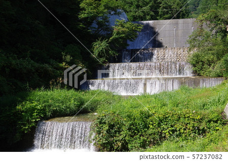 Shinshu Hakuba Village Sabo Facility Inukawa Dainichi Stepped Floor Fixing Dam, Railway and Riverside Disaster Prevention Facility 57237082