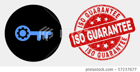 Vector Key Gear Icon and Grunge ISO Guarantee Watermark Vector Key Gear Icon and Grunge ISO Guarantee Watermark 57237677