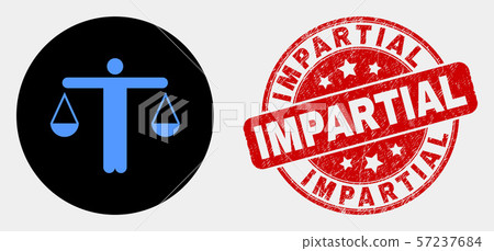 Vector Judge Icon and Distress Impartial Seal 57237684