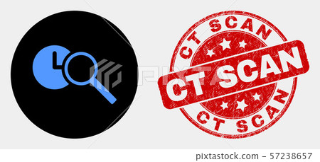 Vector Find Time Icon and Scratched Ct Scan Watermark 57238657