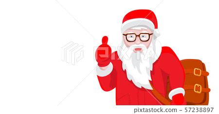 Modern Santa Claus vector illustration cool funny Modern Santa Claus vector illustration cool funny 57238897