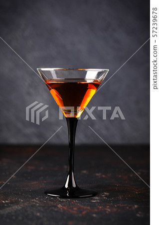 Set of strong alcoholic drinks in glasses 57239678