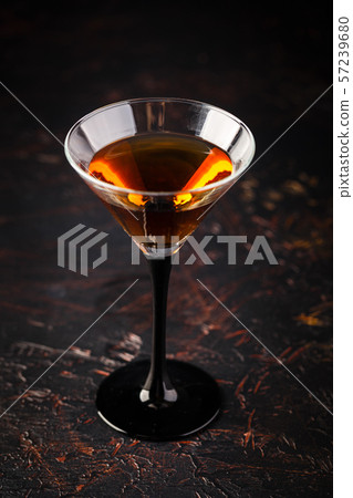 Set of strong alcoholic drinks in glasses 57239680