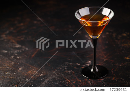 Set of strong alcoholic drinks in glasses 57239681