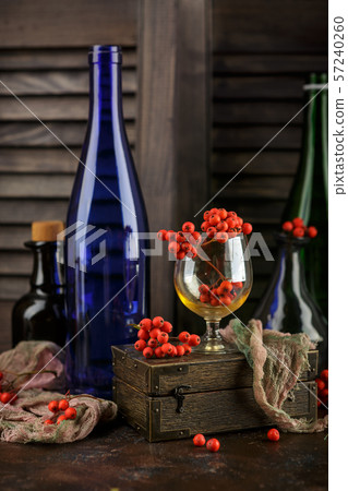 Still life with rowanberries 57240260