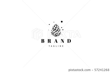 Vector logo with an abstract image of a pine cone. Vector logo with an abstract image of a pine cone. 57241268