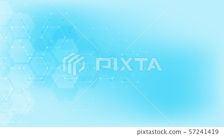 Abstract technology or medical background with hexagons shape pattern. Concepts and ideas for 57241419