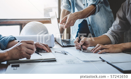 Engineer Teamwork Meeting, Drawing working on Engineer Teamwork Meeting, Drawing working on 57241650