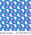 Halloween pattern blue 57243075