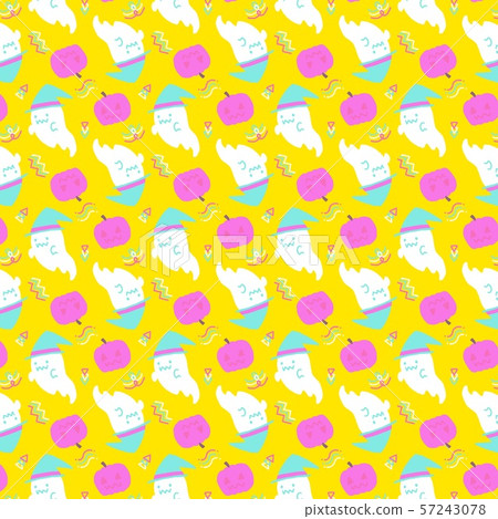 Halloween pattern yellow 57243078