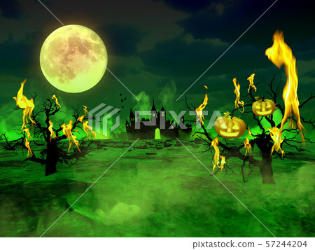 Halloween moonlit night 57244204