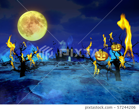 Halloween moonlit night 57244206