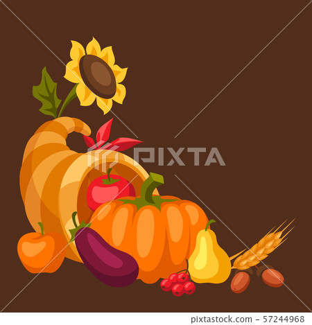 Happy Thanksgiving Day horn of plenty. 57244968