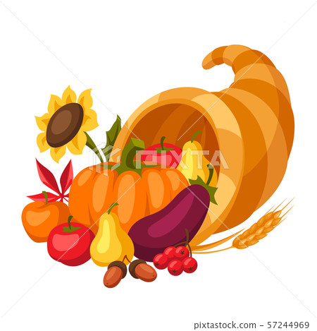 Happy Thanksgiving Day horn of plenty. 57244969