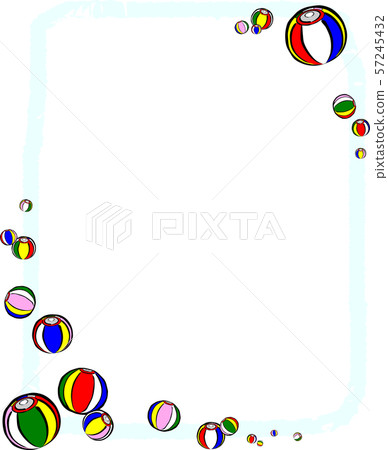 A frame of colorful paper balloons, one of the traditional Japanese toys 57245432
