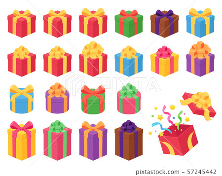 Gift box_set_bowknot_flower ribbon Gift box_set_bowknot_flower ribbon 57245442