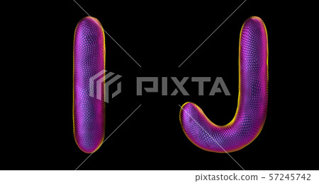 Letter Set I J Made Of Realistic 3d Render Stock Illustration