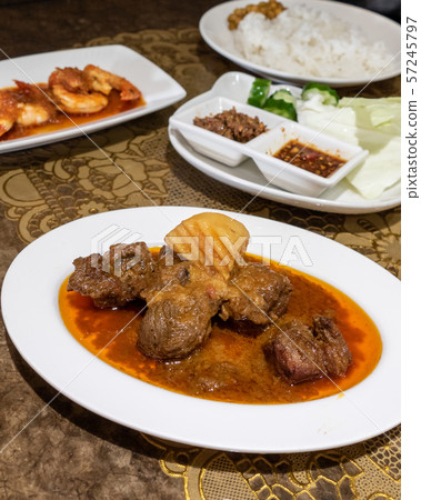 Myanmar lamb curry in plate Myanmar lamb curry in plate 57245797
