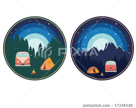 Night camping poster Night camping poster 57246586