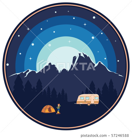 Night camping poster Night camping poster 57246588