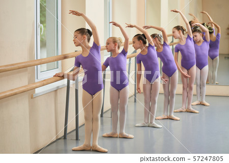 Kids rehearsing at ballet dance school. 57247805