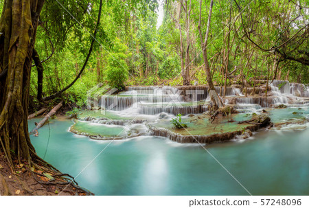 Huay Mae Khamin Waterfall. Nature landscape of 57248096