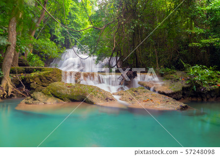 Huay Mae Khamin Waterfall. Nature landscape of Huay Mae Khamin Waterfall. Nature landscape of 57248098