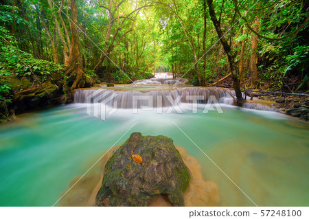 Huay Mae Khamin Waterfall. Nature landscape of 57248100