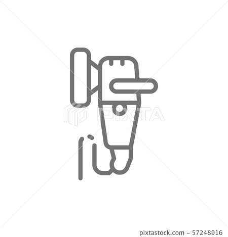 Polishing machine line icon. Isolated on white... - Stock Illustration ...