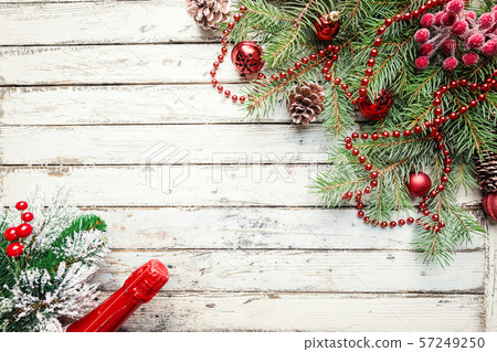 Christmas wooden background 57249250