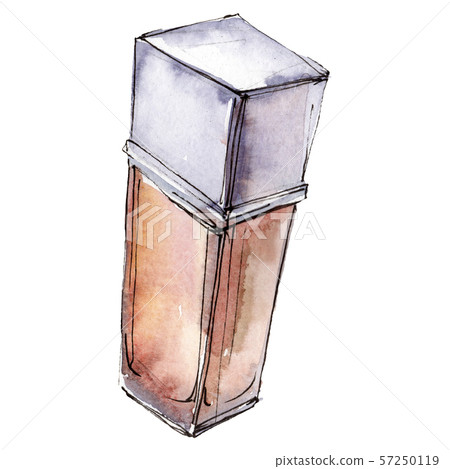 Perfume sketch glamour illustration in a watercolor style isolated element. Watercolour background 57250119