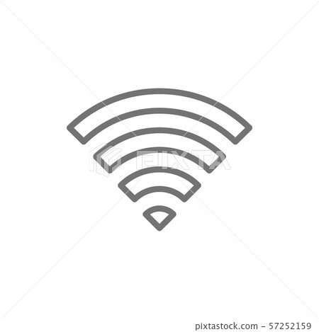 Vector internet signal, WIFI sign line icon. Vector internet signal, WIFI sign line icon. 57252159