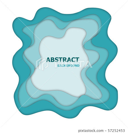 Green paper cut abstract background - Stock Illustration [57252453] - PIXTA