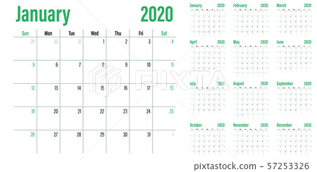 Calendar planner 2020 template vector illustration Calendar planner 2020 template vector illustration 57253326