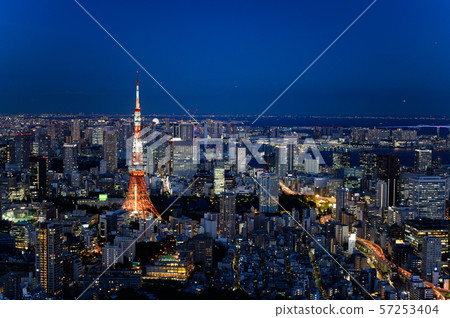 Tokyo central city night view Tokyo central city night view 57253404