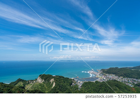 View of Kanaya Port and Tokyo Bay from the top of Mt. 57253935