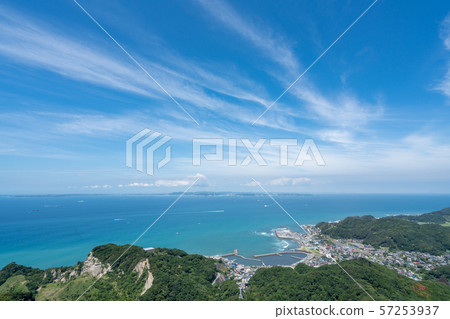 View of Kanaya Port and Tokyo Bay from the top of Mt. 57253937