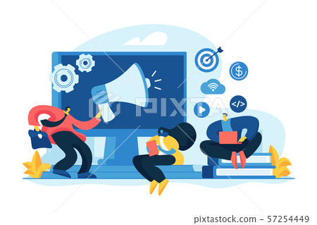 Digital marketing strategy concept vector... - Stock Illustration ...