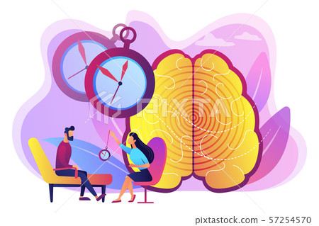 Hypnosis practice concept vector illustration 57254570