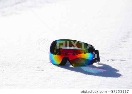 Ski and snowboard mask in snow Ski and snowboard mask in snow 57255117