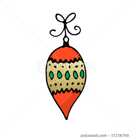 Doodle color Christmas icon. Doodle color Christmas icon. 57256700