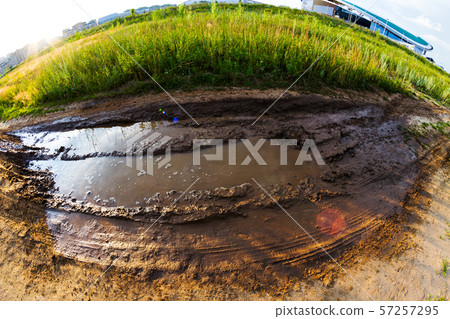 Dirty road close up Dirty road close up 57257295