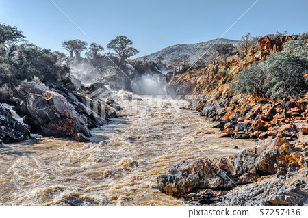 Epupa Falls on the Kunene River in Namibia Epupa Falls on the Kunene River in Namibia 57257436