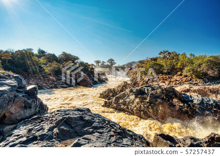 Epupa Falls on the Kunene River in Namibia 57257437