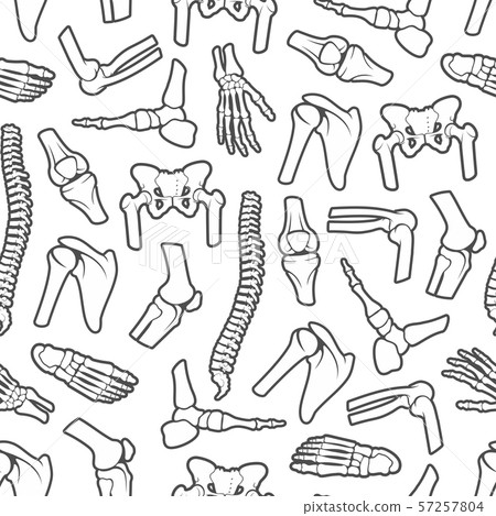 Joints and bones seamless pattern - Stock Illustration [57257804] - PIXTA