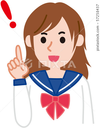 Female student in a sailor suit 57258437