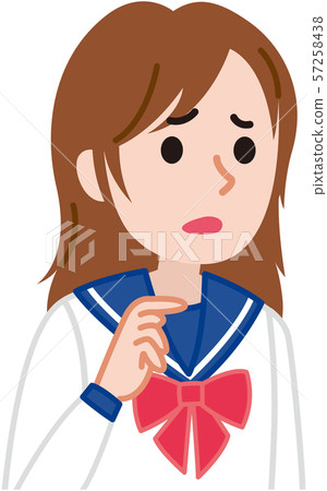 Female student in a sailor suit 57258438
