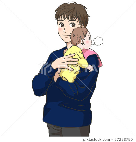 Young father burping his baby 57258790